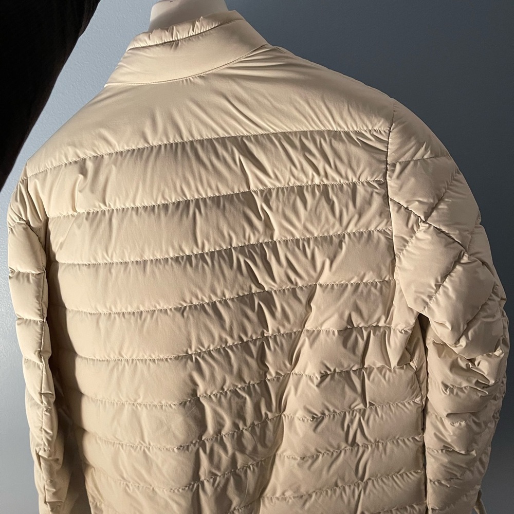 Moncler Cream Puffer Jacket with Red and Black Accents - Picture 4 of 12